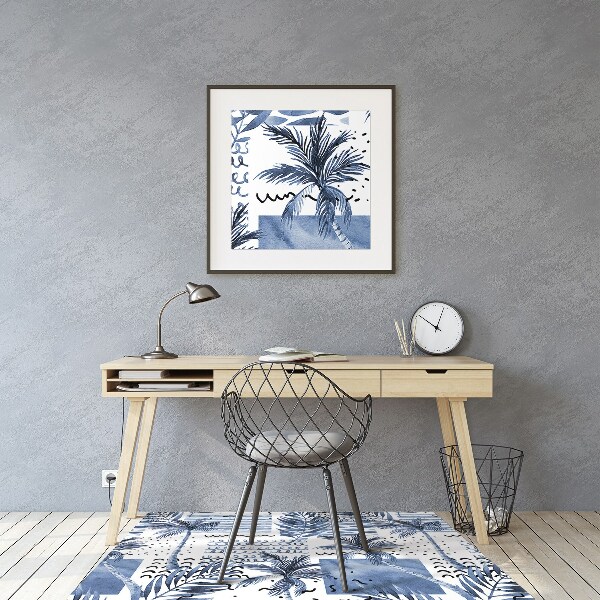 Vloerbeschermer Blauwe palm