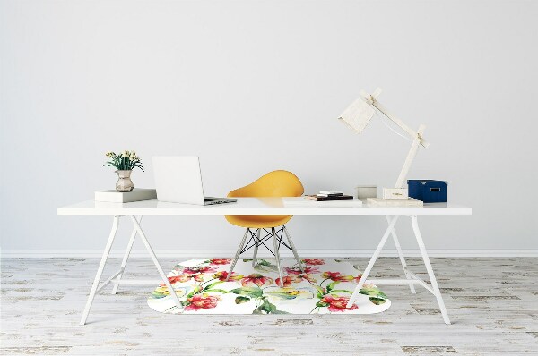 Vloerbeschermer bureaustoel Wilde bloemen