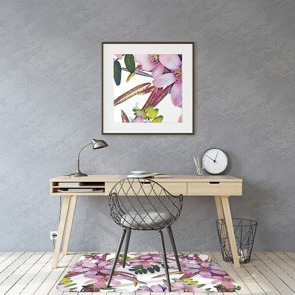 Vloerbeschermer Roze bloemen