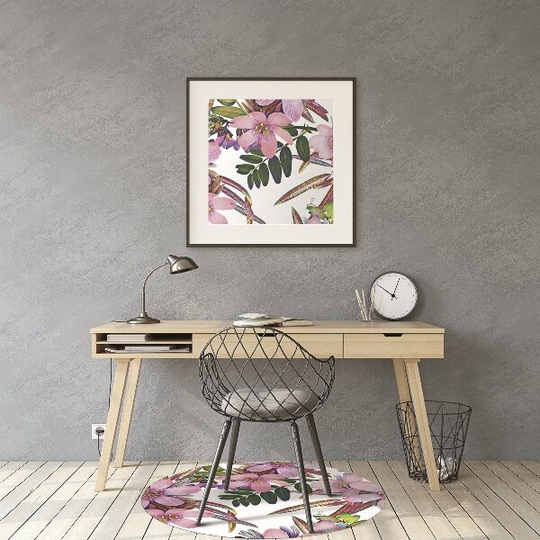Vloerbeschermer Roze bloemen