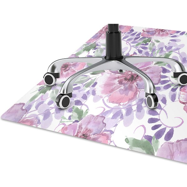 Vloerbeschermer Paarse bloemen