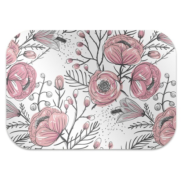 Bureaustoelmat Pastel roses art
