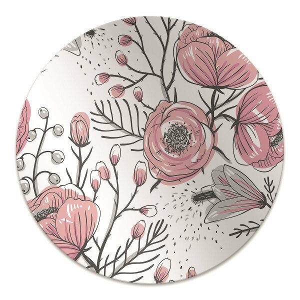 Bureaustoelmat Pastel roses art