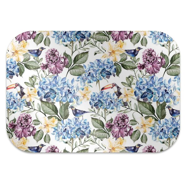 Vloerbeschermer Retro bloemen