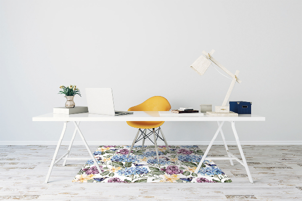 Vloerbeschermer Retro bloemen