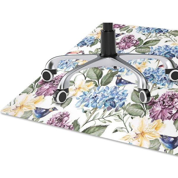 Vloerbeschermer Retro bloemen