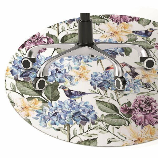 Vloerbeschermer Retro bloemen