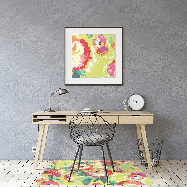 Stoel mat Kleurrijke bloemen