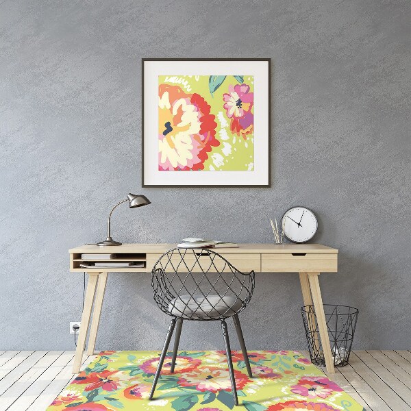 Stoel mat Kleurrijke bloemen