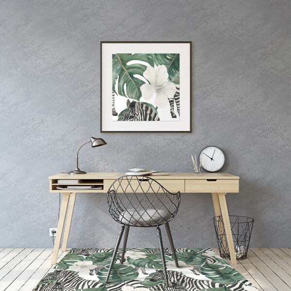 Vloerbeschermer Zebra's in de bladeren