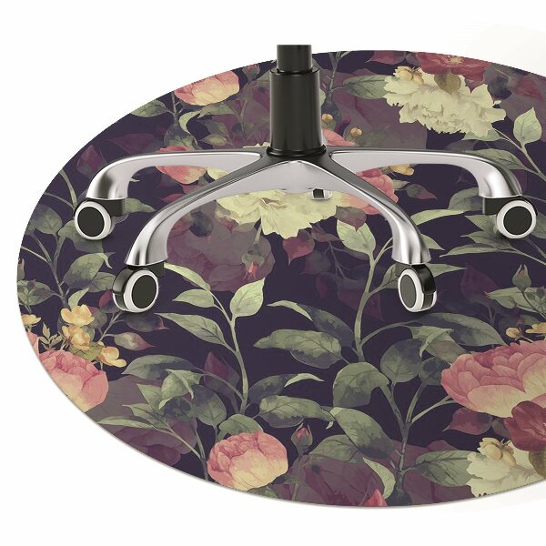 Bureaustoel vloerbeschermer Vintage bloemen