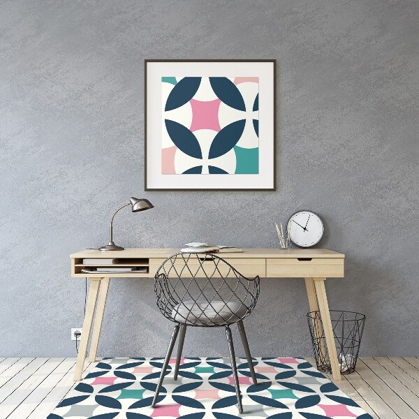 Vloerbeschermer Pastel retro patroon