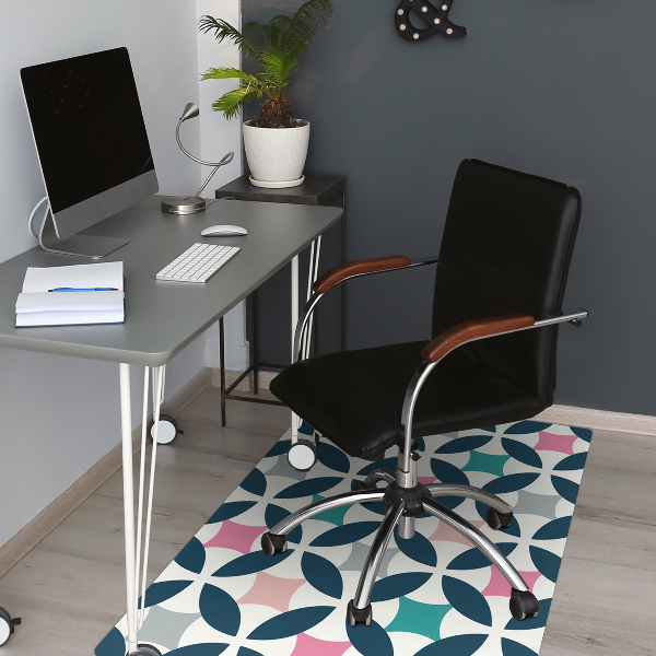 Vloerbeschermer Pastel retro patroon