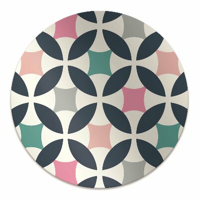 Vloerbeschermer Pastel retro patroon