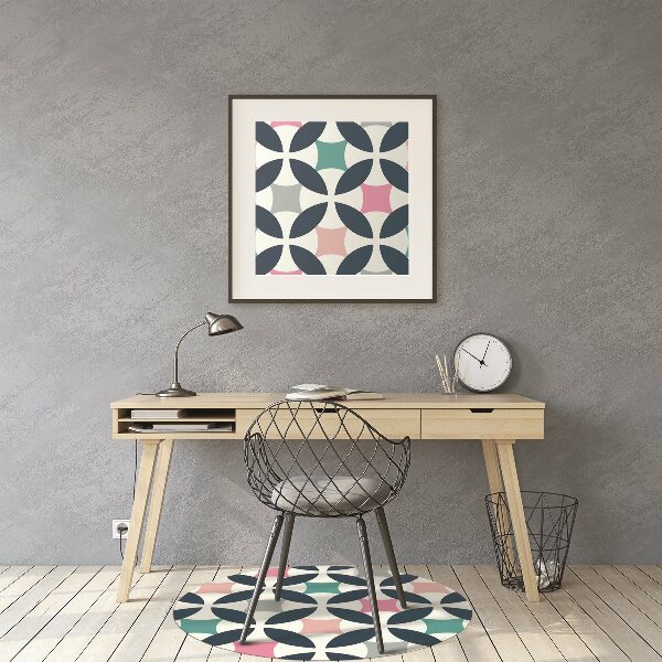 Vloerbeschermer Pastel retro patroon