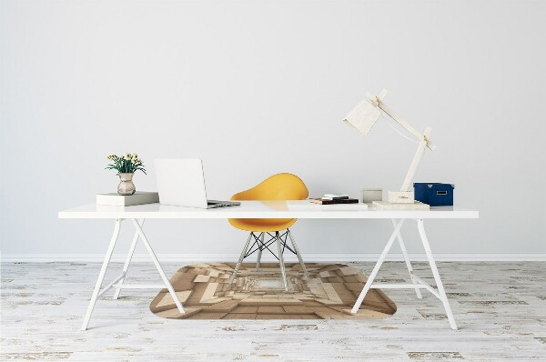 Bureaustoel vloerbeschermer Houten abstractie