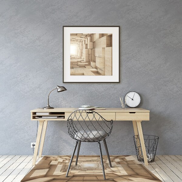 Bureaustoel vloerbeschermer Houten abstractie