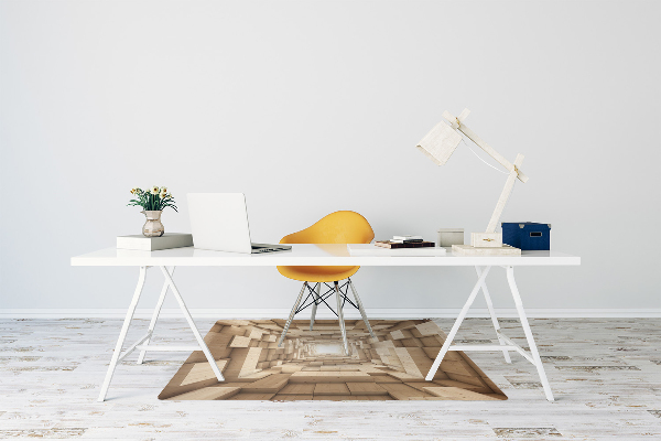 Bureaustoel vloerbeschermer Houten abstractie