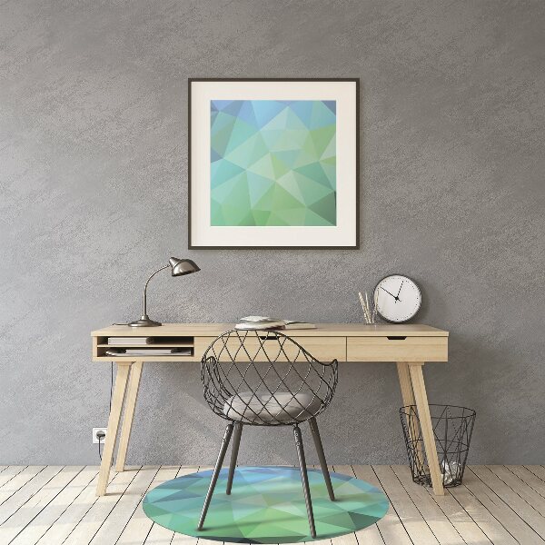 Bureaustoel vloerbeschermer Blauwe abstractie
