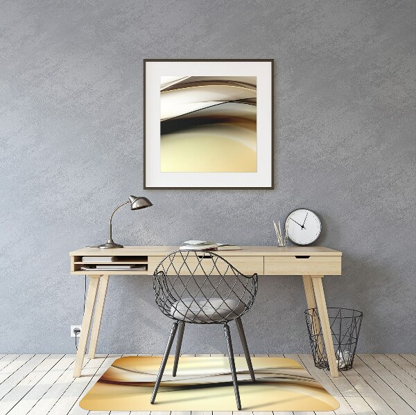 Vloerbeschermer Beige abstractie