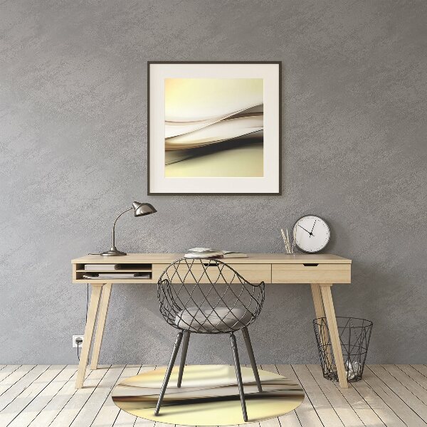 Vloerbeschermer Beige abstractie