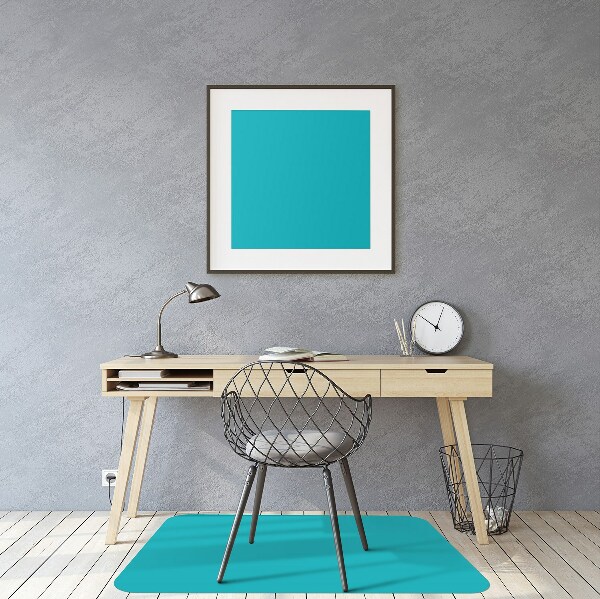 Bureaustoel vloerbeschermer Donkere turquoise kleur