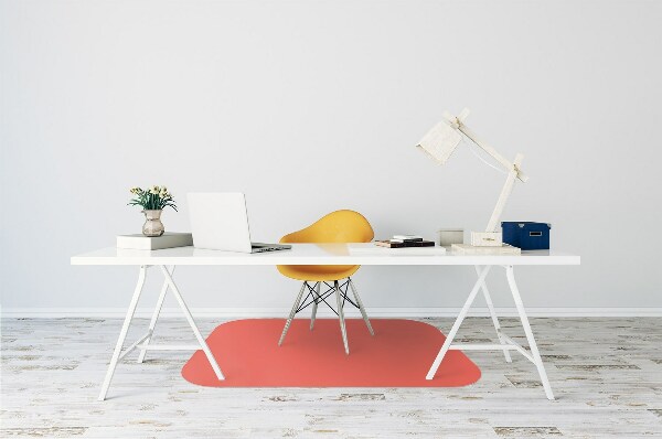 Bureaustoel vloerbeschermer Pastel oranje kleur