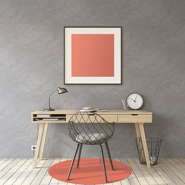 Bureaustoel vloerbeschermer Pastel oranje kleur