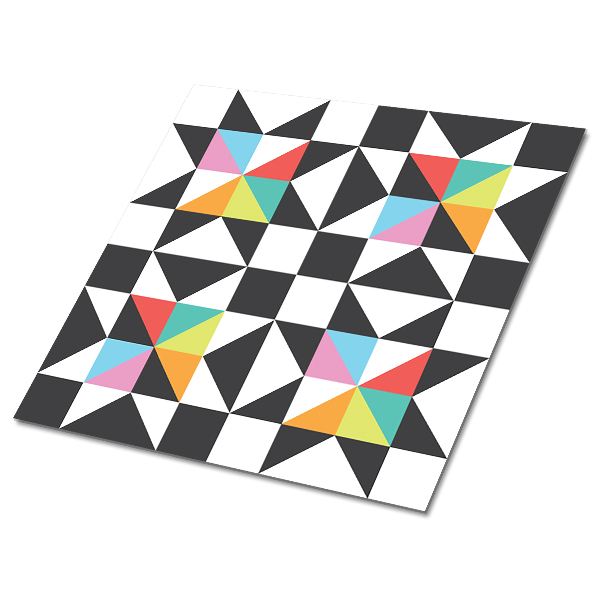 PVC tegels Geometrisch kleurrijk thema