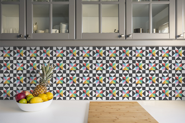 PVC tegels Geometrisch kleurrijk thema