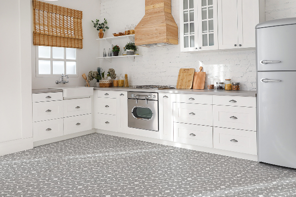 Vinyl tegels Geometrisch grijs thema