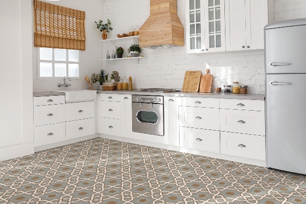 Vinyl tegels Geometrisch bruin patroon
