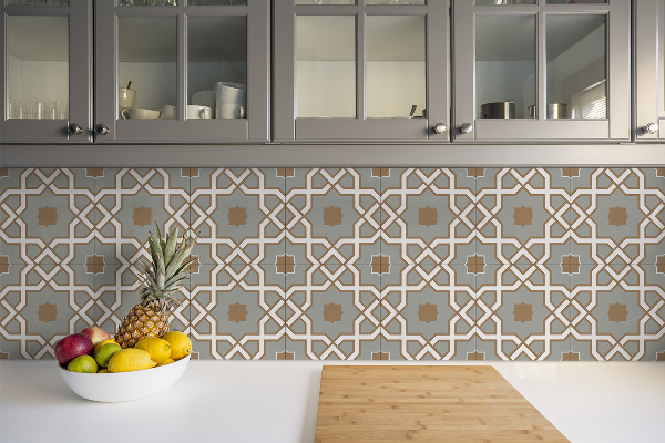 Vinyl tegels Geometrisch bruin patroon