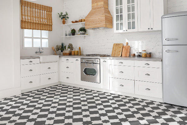 Vinyl tegels zelfklevend Geometrisch grijs patroon