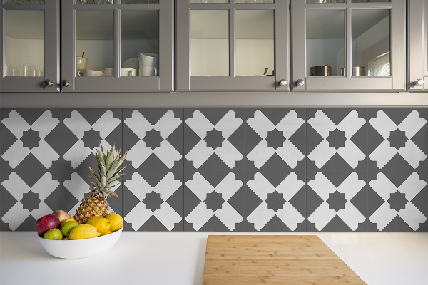 Vinyl tegels zelfklevend Geometrisch grijs patroon