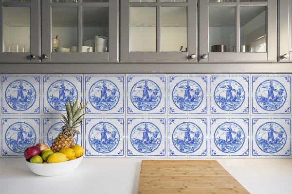 PVC tegels Azulejos -stijl windmolen