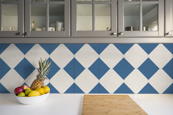 PVC tegels Blauwe diamant