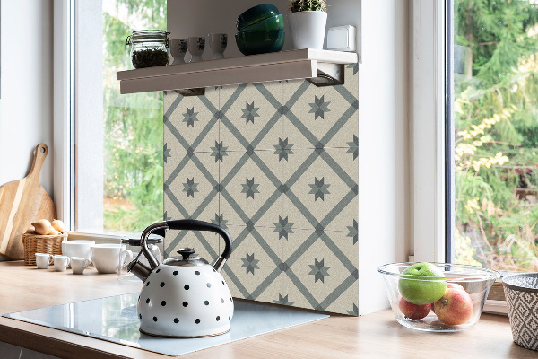 PVC tegels Geometrisch beige patroon