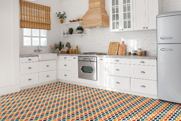 PVC tegels Kleurrijk retro -patroon