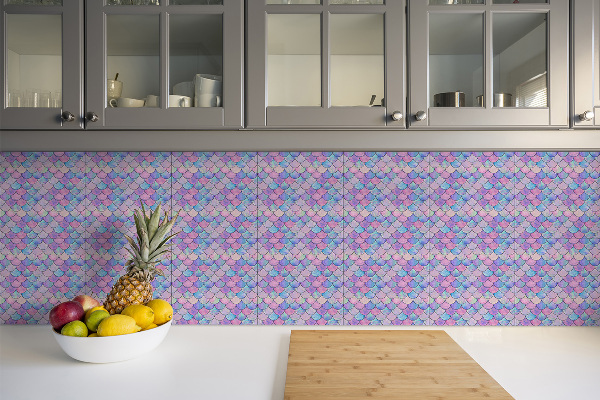 PVC tegels Kleurrijke visschalen