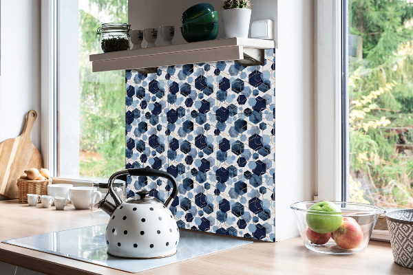 PVC tegels Geometrische blauwe abstractie