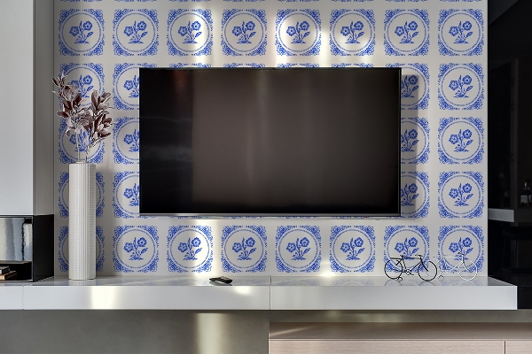 PVC wandpanelen Azulejos bloem