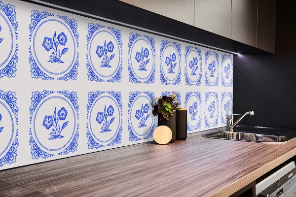 PVC wandpanelen Azulejos bloem