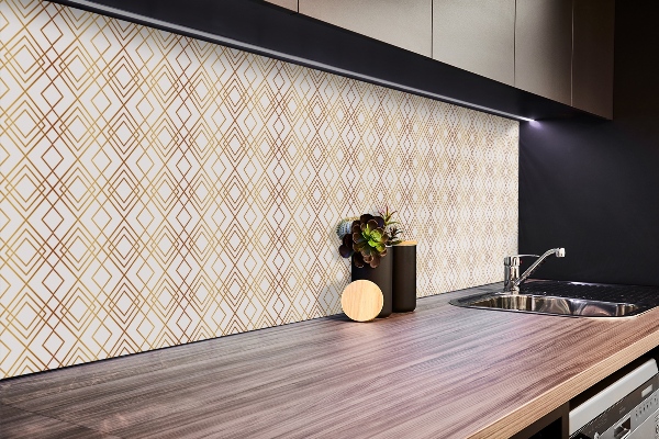 Wandpanelen pvc Gouden lijnen