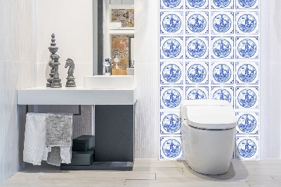 Vinyl wandbekleding Azulejos -stijl windmolen