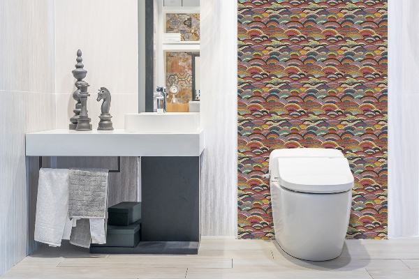 Vinyl wandbekleding Decoratieve patchwork -golven