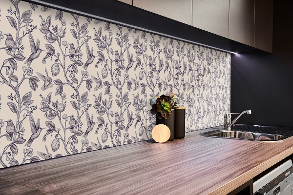 Vinyl wandbekleding Vogels op de tak