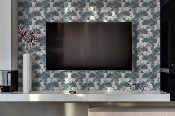 Vinyl wandbekleding Bloemen voor de tv