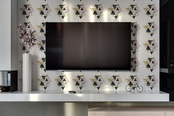 Vinyl wandbekleding Geometrische driehoekige vloerpaneel