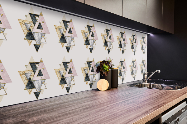 Vinyl wandbekleding Geometrische driehoekige vloerpaneel